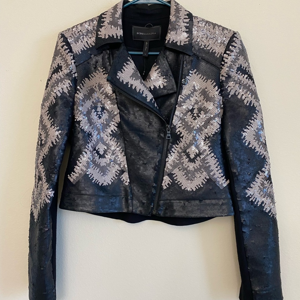 Bcbgmaxazria Runway Sequin Jacket . - image 1